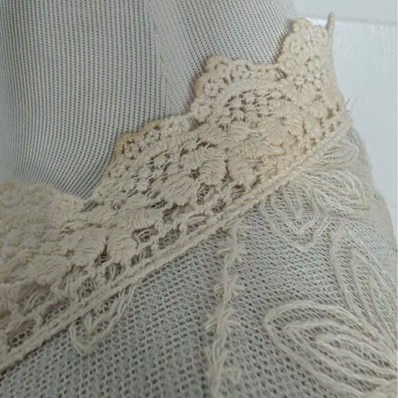 Cato Floral Lace Cardigan Womens Size 22/24W Cream Boho V Neck Lightweight Sheer - Picture 12 of 15